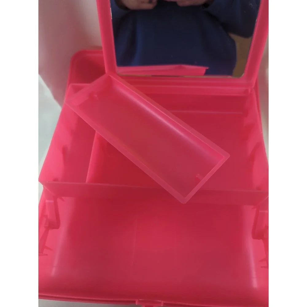 RARE Barbie Caboodles On The Go Girl Make Up Accessories Case Iconic Pink